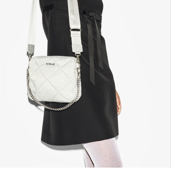 💋 NEW NWT MZ WALLACE MADISON CROSSBODY-color FROST- bought from MZ Wallace. - Picture 1 of 13